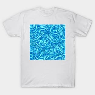 Turquoise Flowing Lines T-Shirt